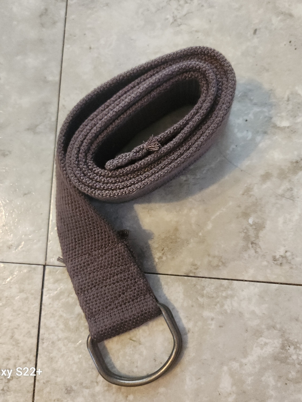 Men's Brown Webbed D-Ring Belt - Classic Casual Style